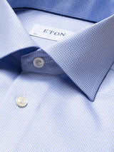 Slim Textured Twill Shirt - Blue