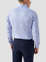 Slim Textured Twill Shirt - Blue