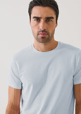 Pima Cotton Short Sleeve T-Shirt Blue Ice