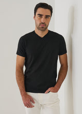 Pima Cotton Stretch V-Neck T-Shirt Basic Colors