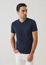 Pima Cotton Stretch V-Neck T-Shirt Basic Colors