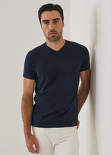 Pima Cotton Stretch V-Neck T-Shirt Basic Colors