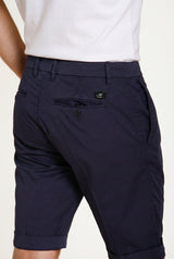 London men's chino bermuda in stretch gabardine regular fit in Navy