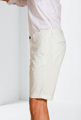 London men's chino bermuda in stretch gabardine regular fit in Sky Blue