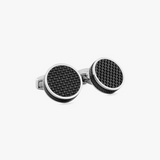 Carbon Tablet cufflinks with Palladium plated & Carbon Fibre