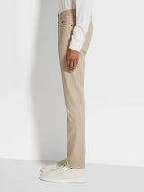 Light Beige Stretch Cotton Roccia Jeans