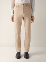 Light Beige Stretch Cotton Roccia Jeans