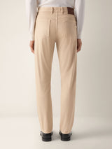 Light Beige Stretch Cotton Roccia Jeans