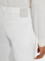 White Stretch Cotton Roccia Jeans