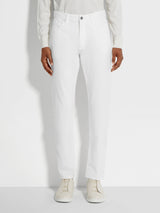White Stretch Cotton Roccia Jeans