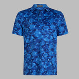 ICON CAMO TECH JERSEY POLO IN AZUL