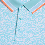 SCRIBBLE TECH JERSEY POLO IN CENOTE