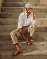 Varsity- Linen Cap Hampton Beige