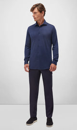Blue Santini Techmerino Wool Shirt