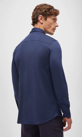 Blue Santini Techmerino Wool Shirt