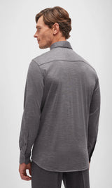 Grey Santini Techmerino Wool Shirt