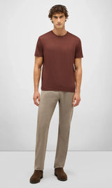 Brown Linate T-shirt in Techmerino Extra-Fine Merino Wool
