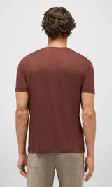 Brown Linate T-shirt in Techmerino Extra-Fine Merino Wool