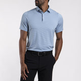 Soren Stripe Polo - Cerulean/Alloy