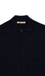 Dark Blue Milano Stitch Overshirt
