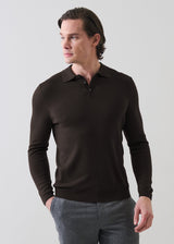 Drop Needle Merino Button Polo