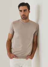Pima Cotton Stretch Vintage Wash T-Shirt in Dune
