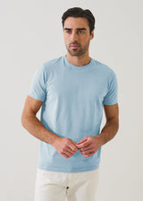 Pima Cotton Stretch Vintage Wash T-Shirt in Arctic Blue