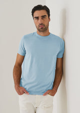 Pima Cotton Stretch Vintage Wash T-Shirt in Arctic Blue