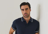 Pima Cotton Stretch Tipped Polo in Midnight