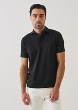 Pima Cotton Stretch Iconic Polo Black