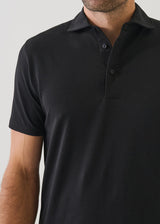 Pima Cotton Stretch Iconic Polo Black