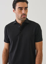 Pima Cotton Stretch Iconic Polo Black