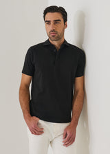 Pima Cotton Stretch Iconic Polo Black