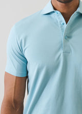 Pima Cotton Stretch Iconic Polo in Arctic Blue