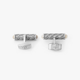 Carbon Cylinder Cuffllinks With White Mother of Pearl