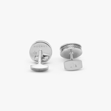 Palladium plated Disc Cufflinks & Stud Set