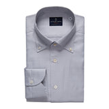Light Grey Houndstooth Twill Dress Shirt