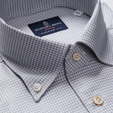 Light Grey Houndstooth Twill Dress Shirt