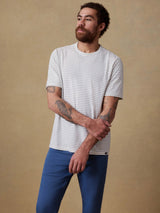 Sunwashed Tee - Cream Flint Stripe