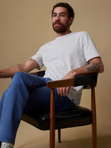 Sunwashed Tee - Cream Flint Stripe