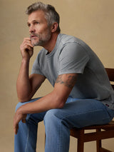 Short-Sleeve Recycled Cotton Tee - Lakeshore Grey