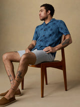 Short-Sleeve Breeze Camp Shirt - Ocean Shore Trees