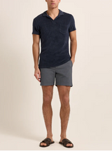 Navy Towelling Polo Shirt