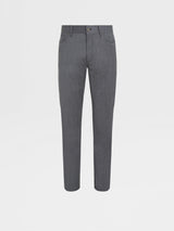 Grey Stone-washed Wool Roccia Pants