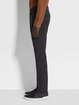 Dark Grey Stone-washed Wool Roccia Pants