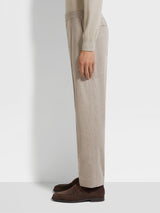 Light Taupe 15milmil15 Wool Silk and Cashmere Pants