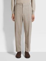 Light Taupe 15milmil15 Wool Silk and Cashmere Pants