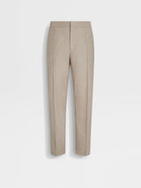 Light Taupe 15milmil15 Wool Silk and Cashmere Pants