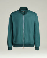 PURE LINEN JACKET WITH ZIP CORNFLOWER BLUE