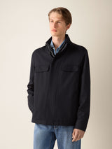 Microfiber Motorin 125cc Field Jacket Navy Blue